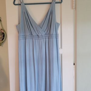 Anthropologie chambray maxi dress